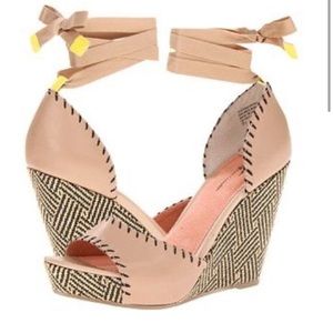 ANTHROPOLOGIE SEYCHELLES & COREY LYNN CALTER SMOOTH SAILING WEDGES SIZE 8